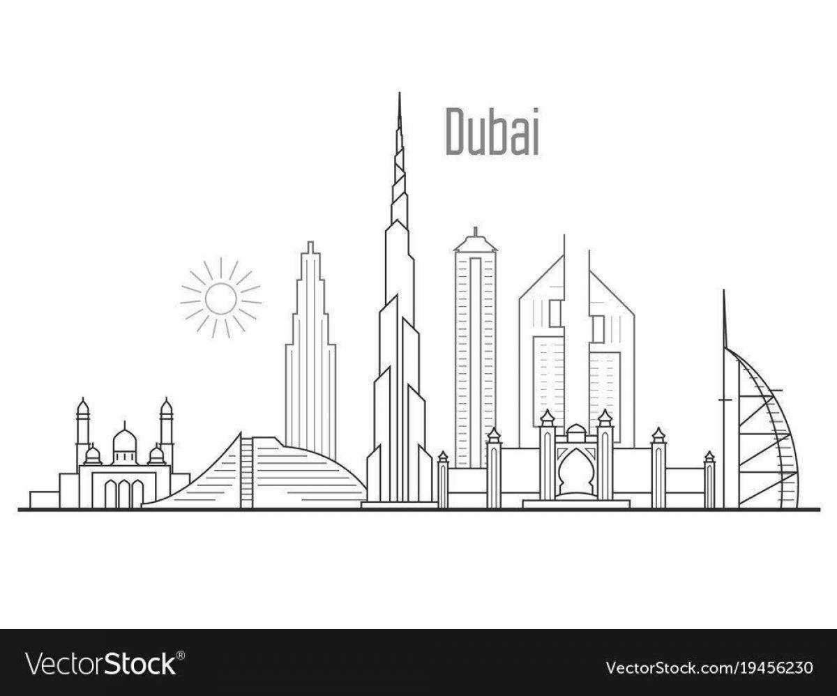 Burj Khalifa Shiny Coloring Page
