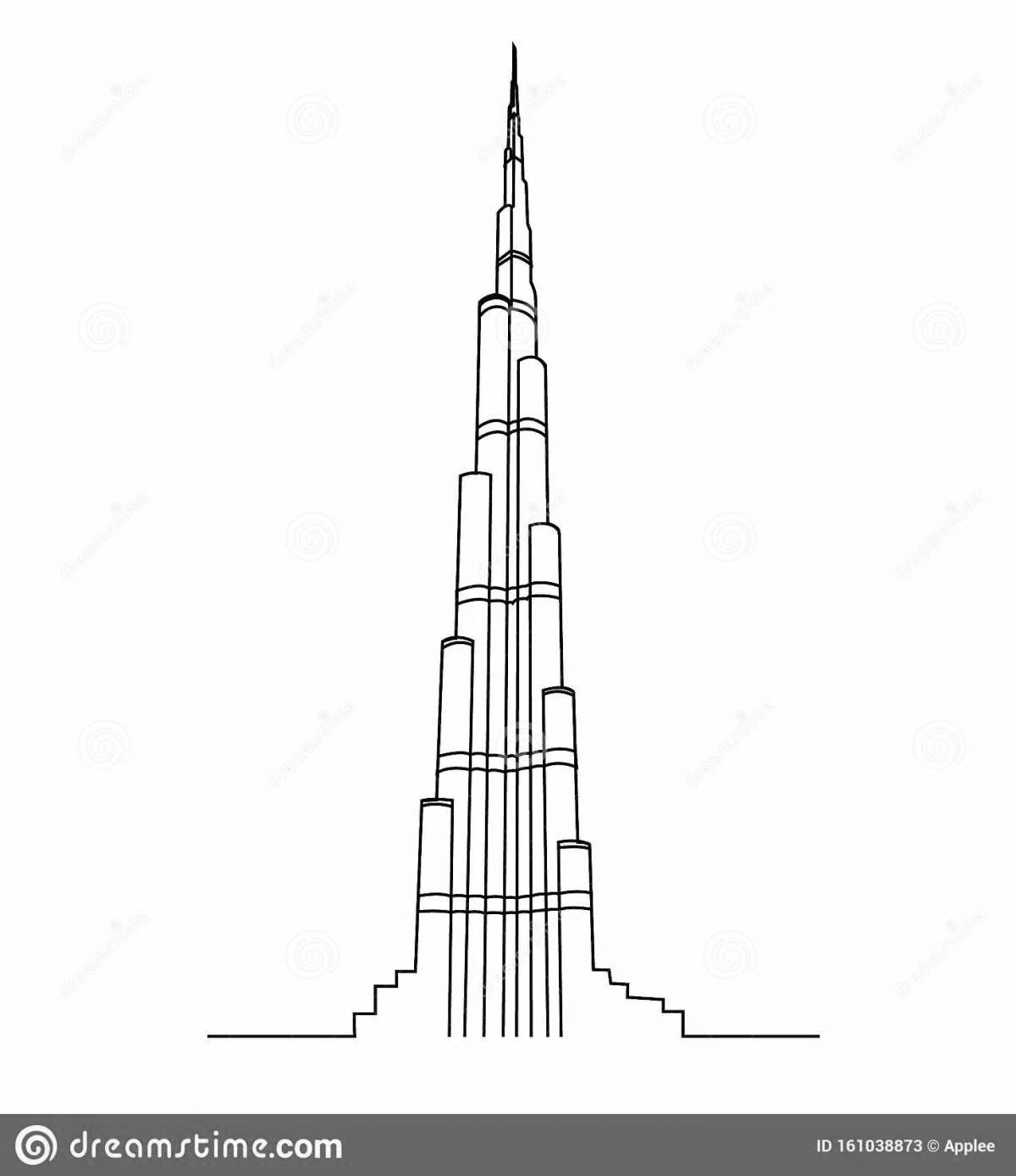 Amazing Burj Khalifa Coloring Page