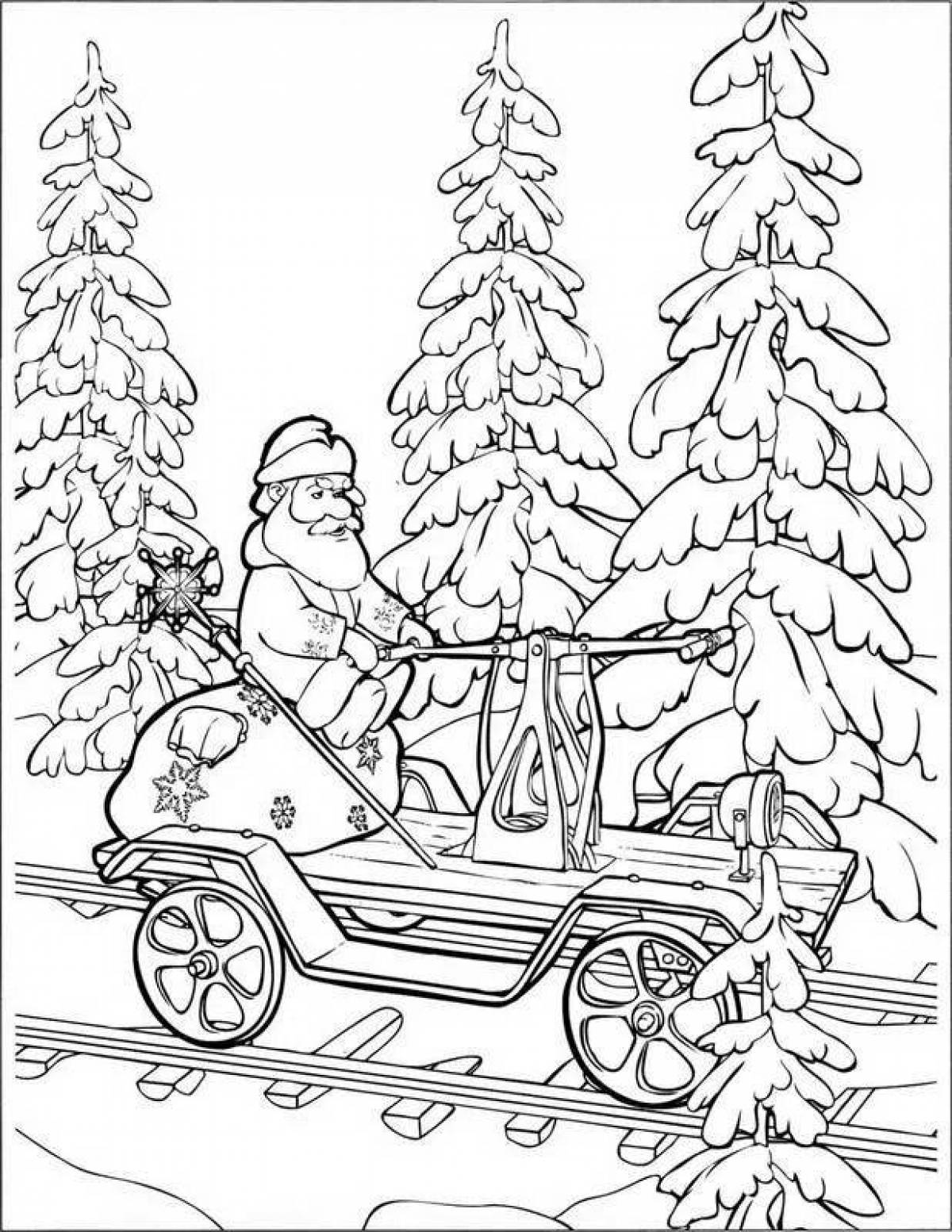 Live Christmas car coloring