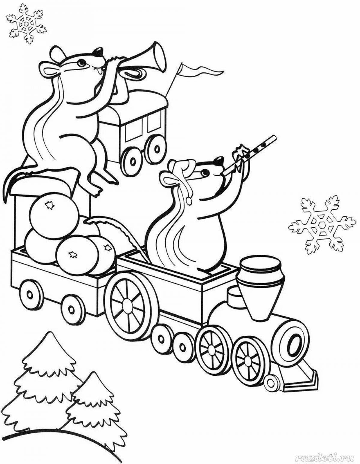 Humorous Christmas car coloring book