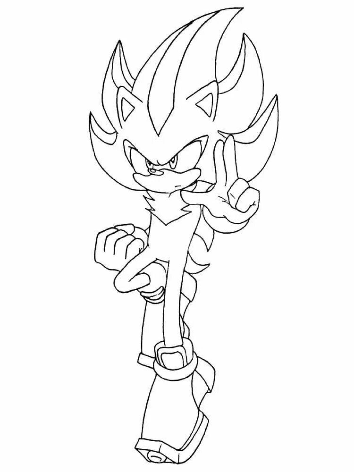 Exciting shadow hedgehog coloring book
