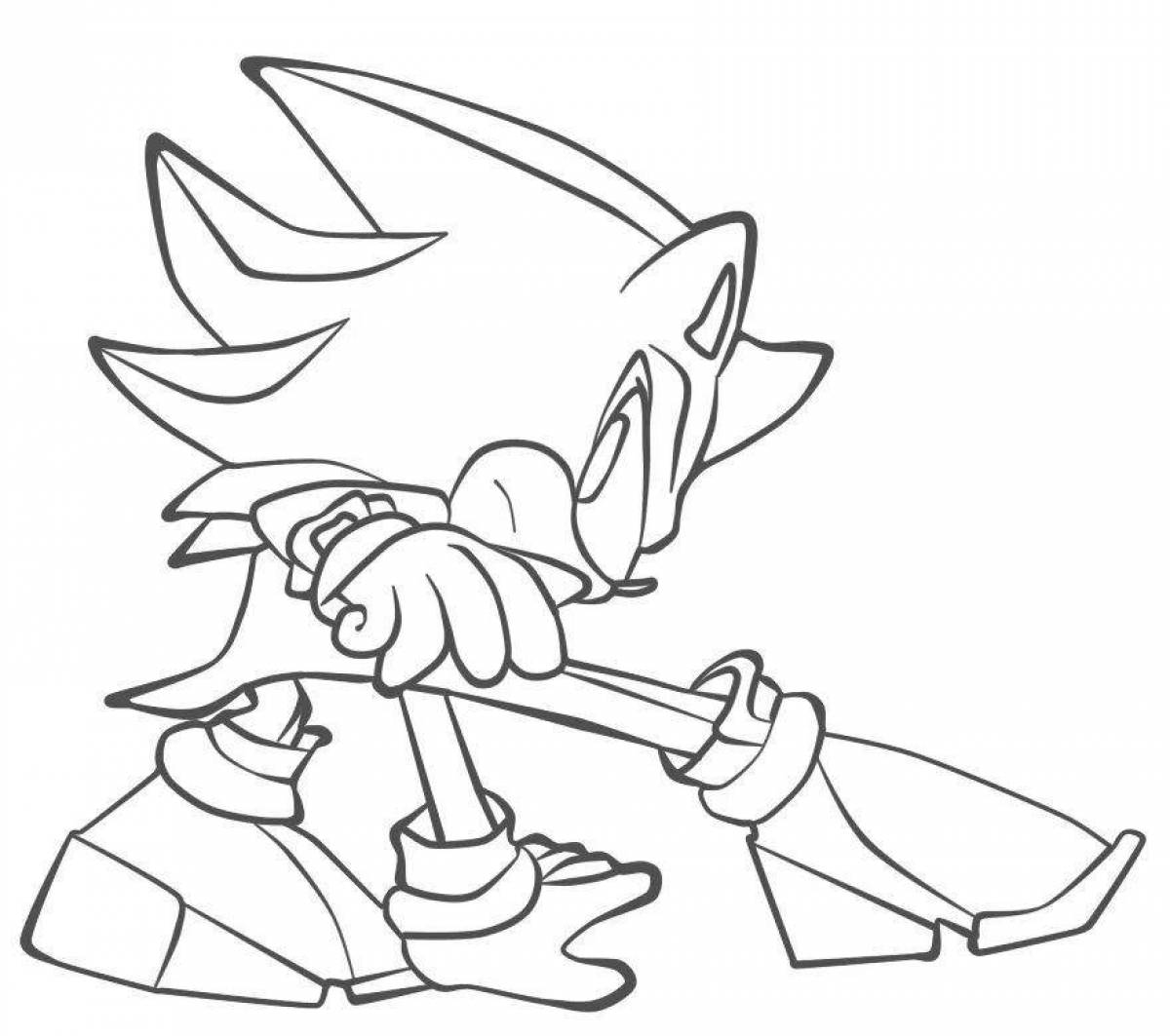 Great shadow hedgehog coloring page