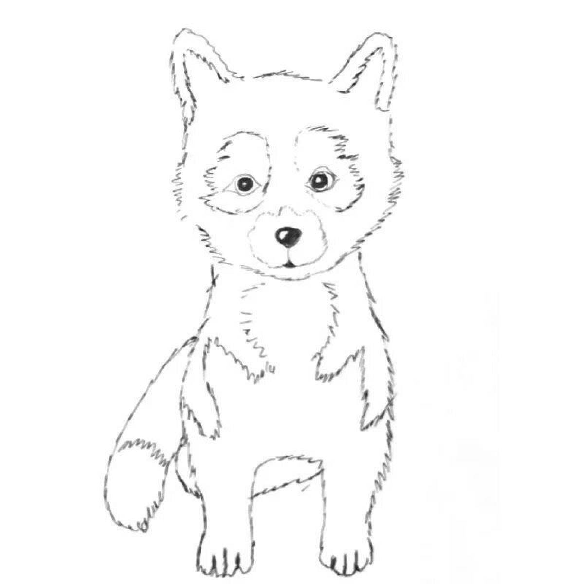 Naughty Husky Puppy Coloring Page