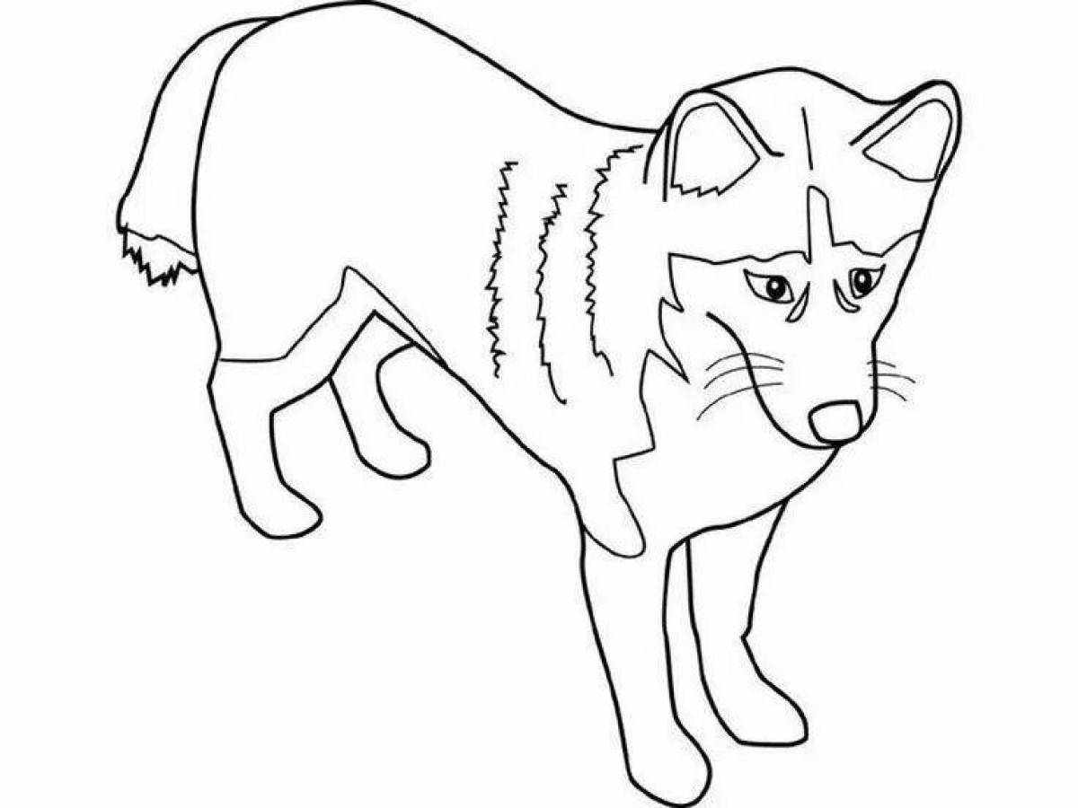 Husky puppy coloring page