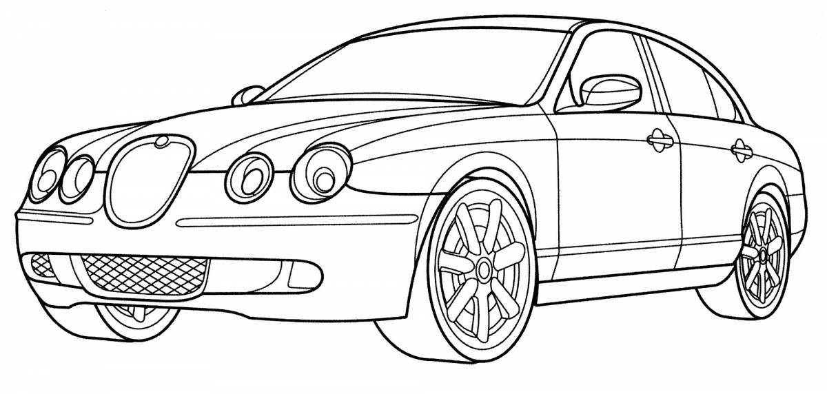 Раскраска Jaguar GT