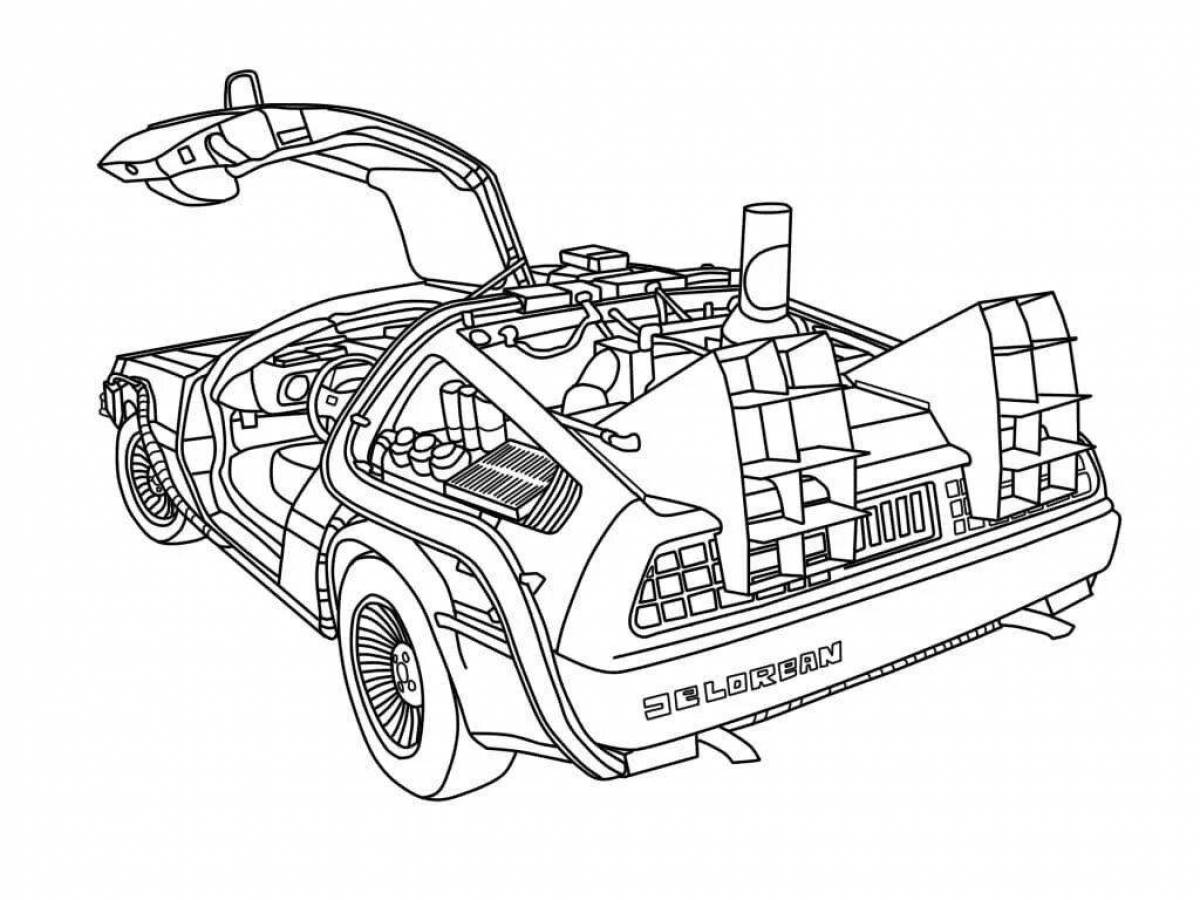 Gorgeous Time Machine coloring page