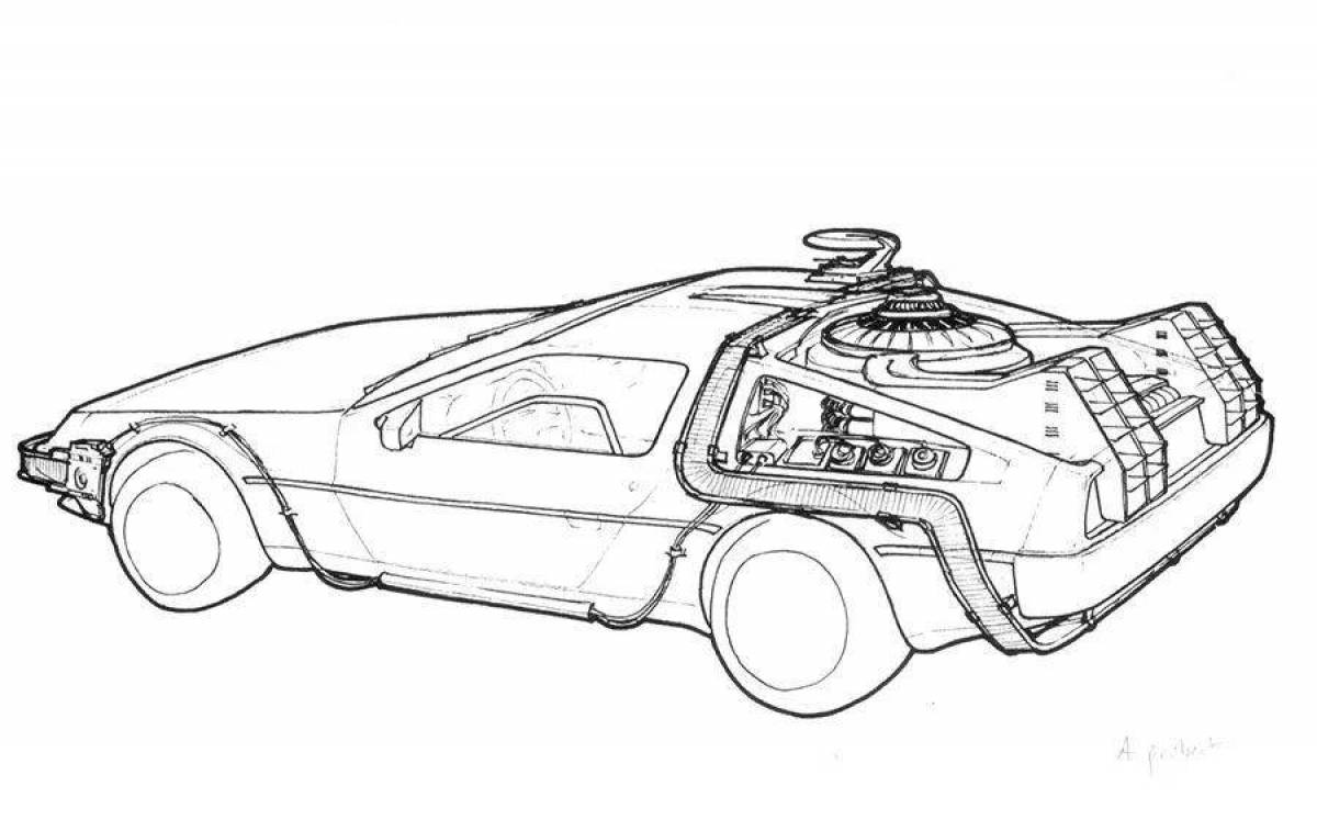Innovative time machine coloring page