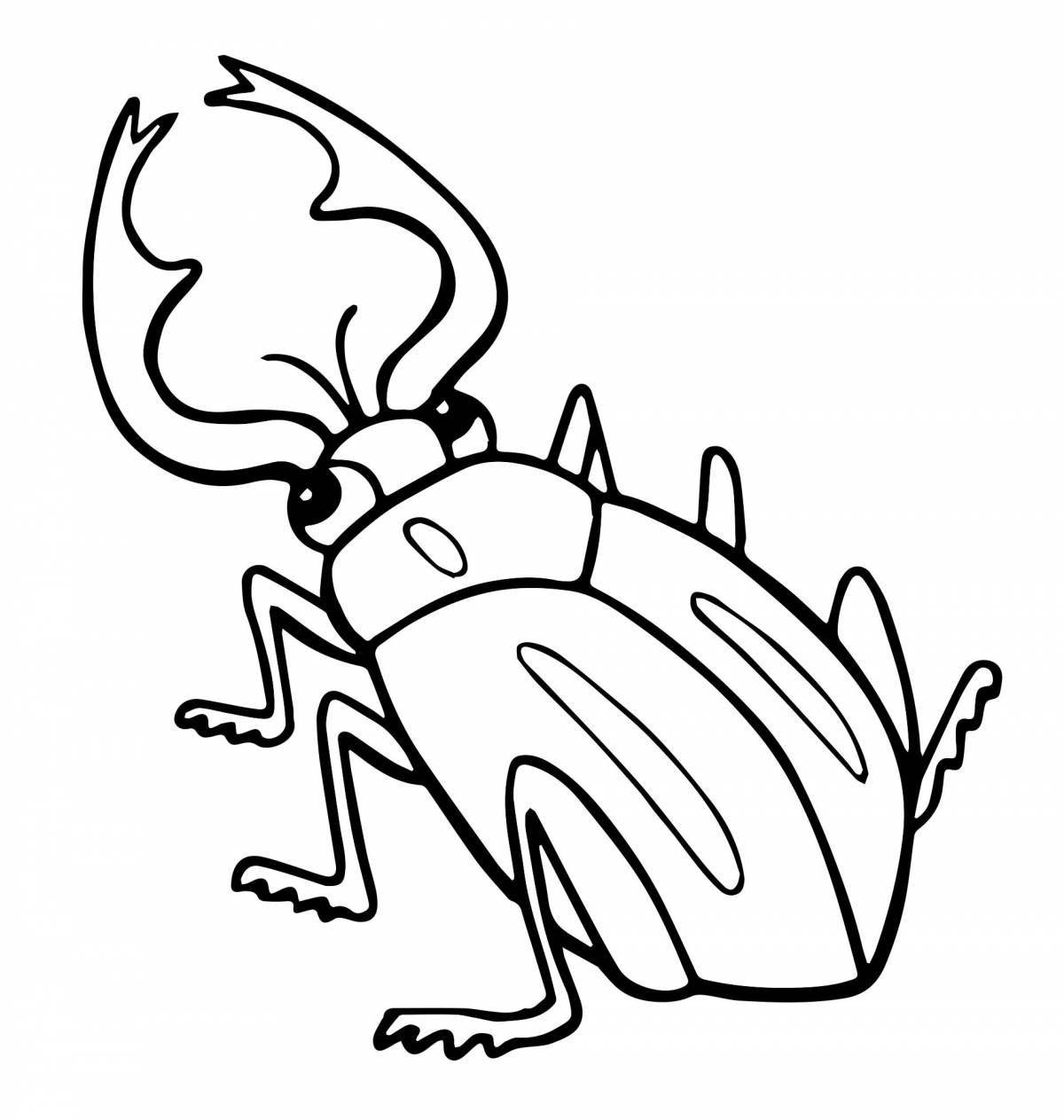 Great stag beetle coloring book