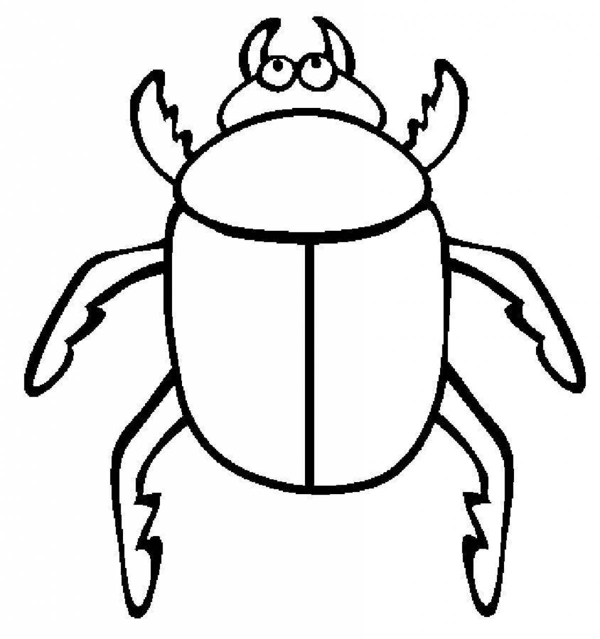 Жук-олень очень грозный : Раскраски жуки
