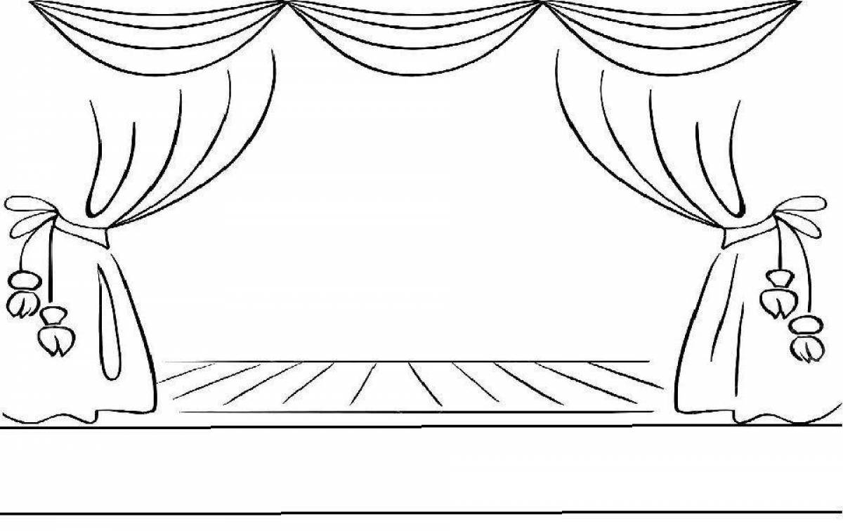 Exciting puppet theater coloring book