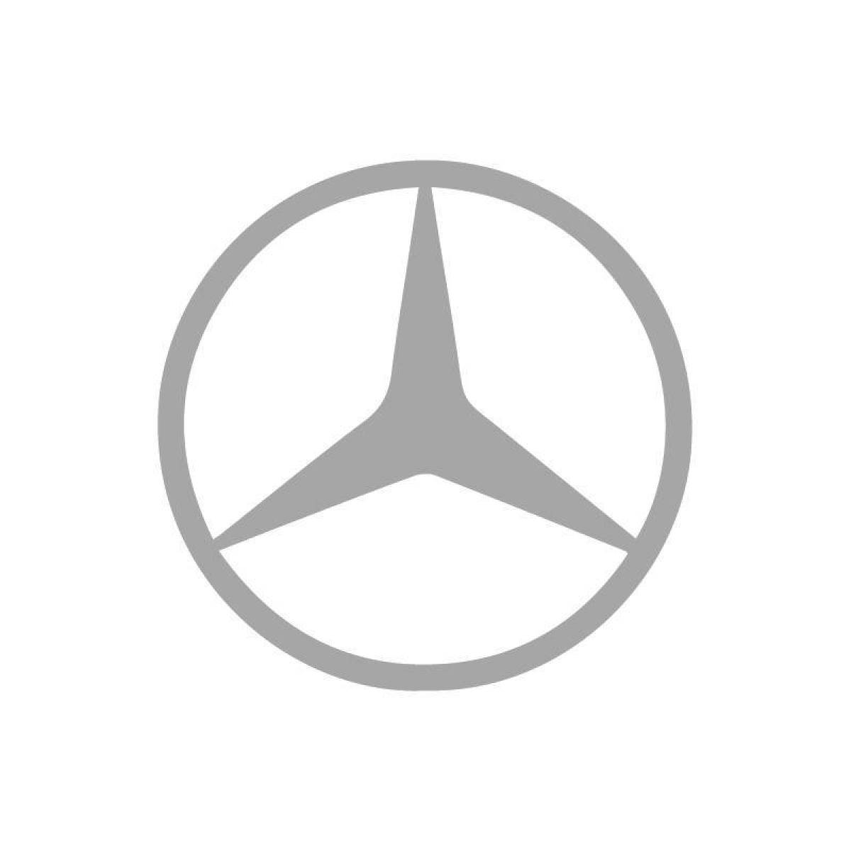 Colorful coloring mercedes icon