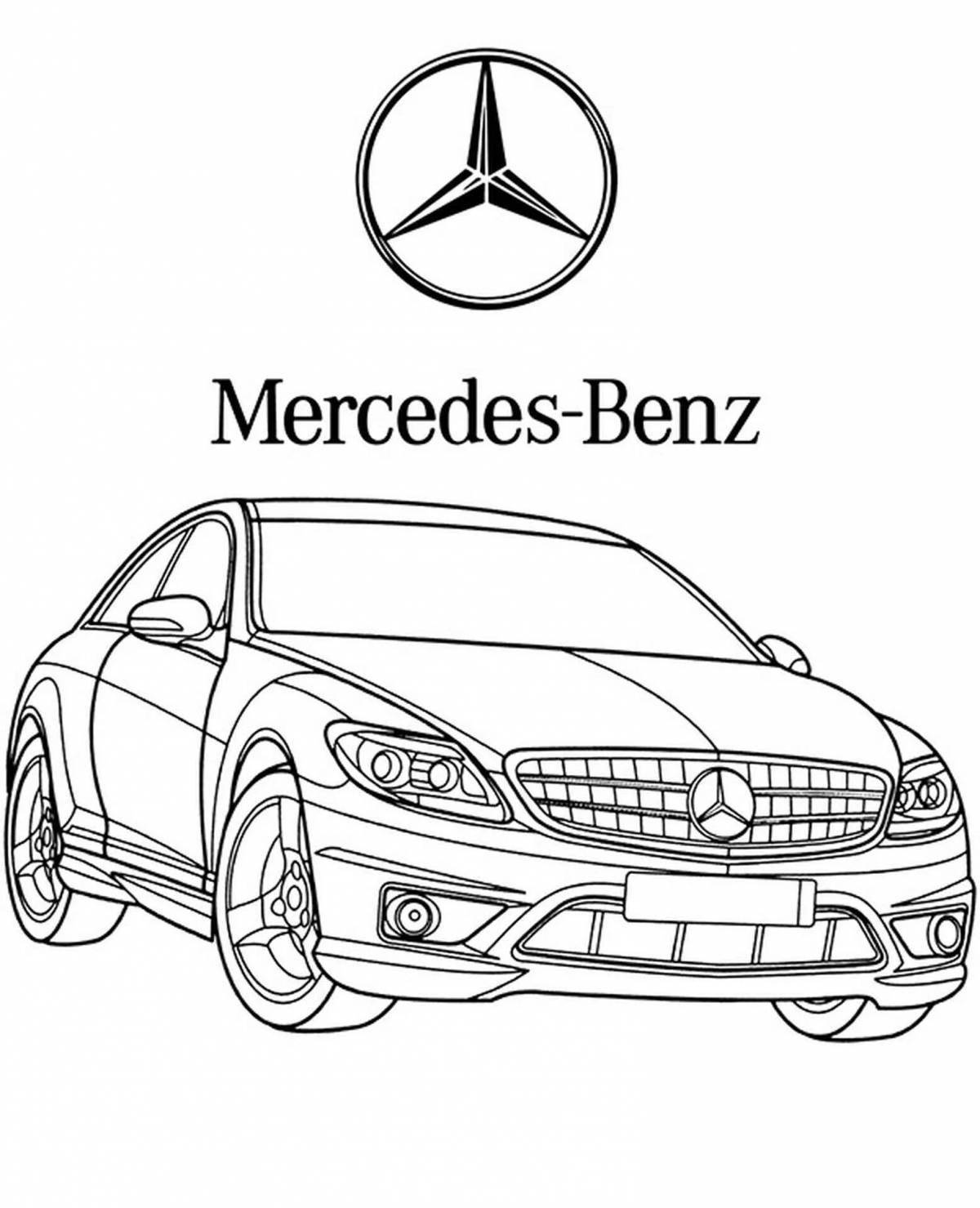 Great coloring mercedes icon