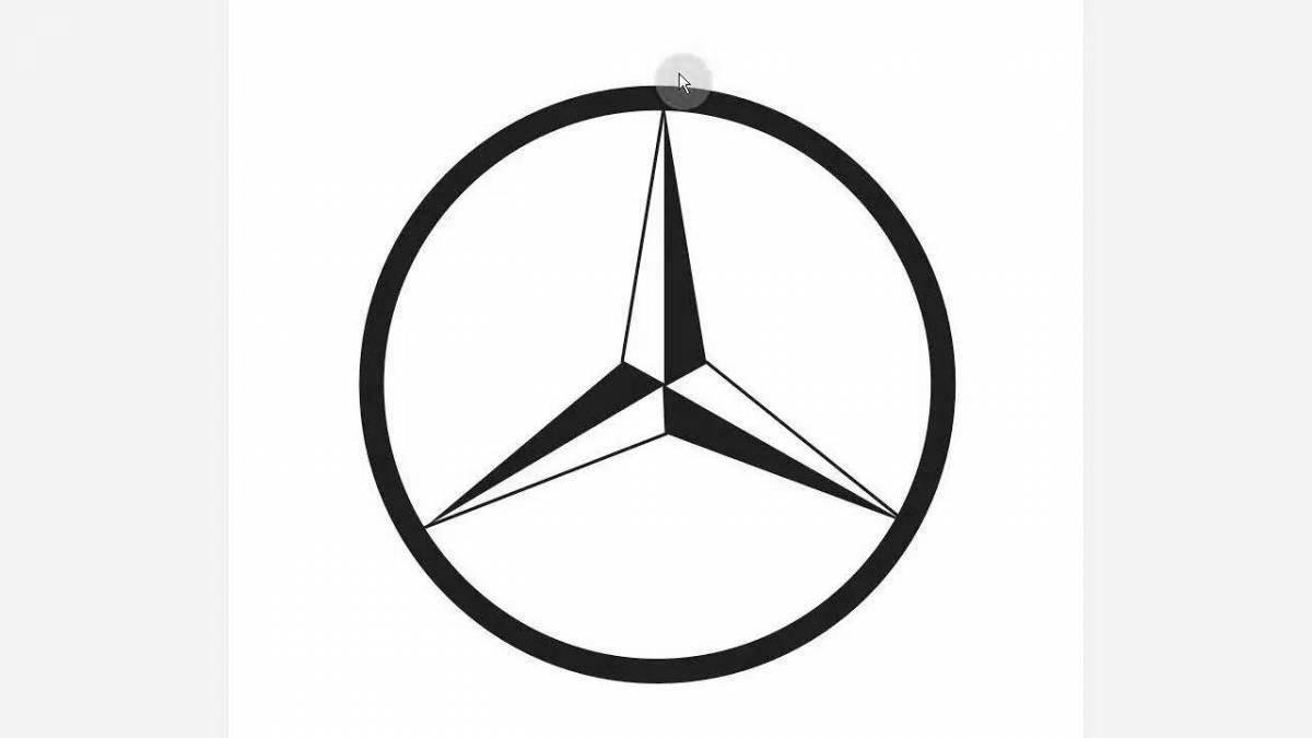 Charming coloring mercedes icon
