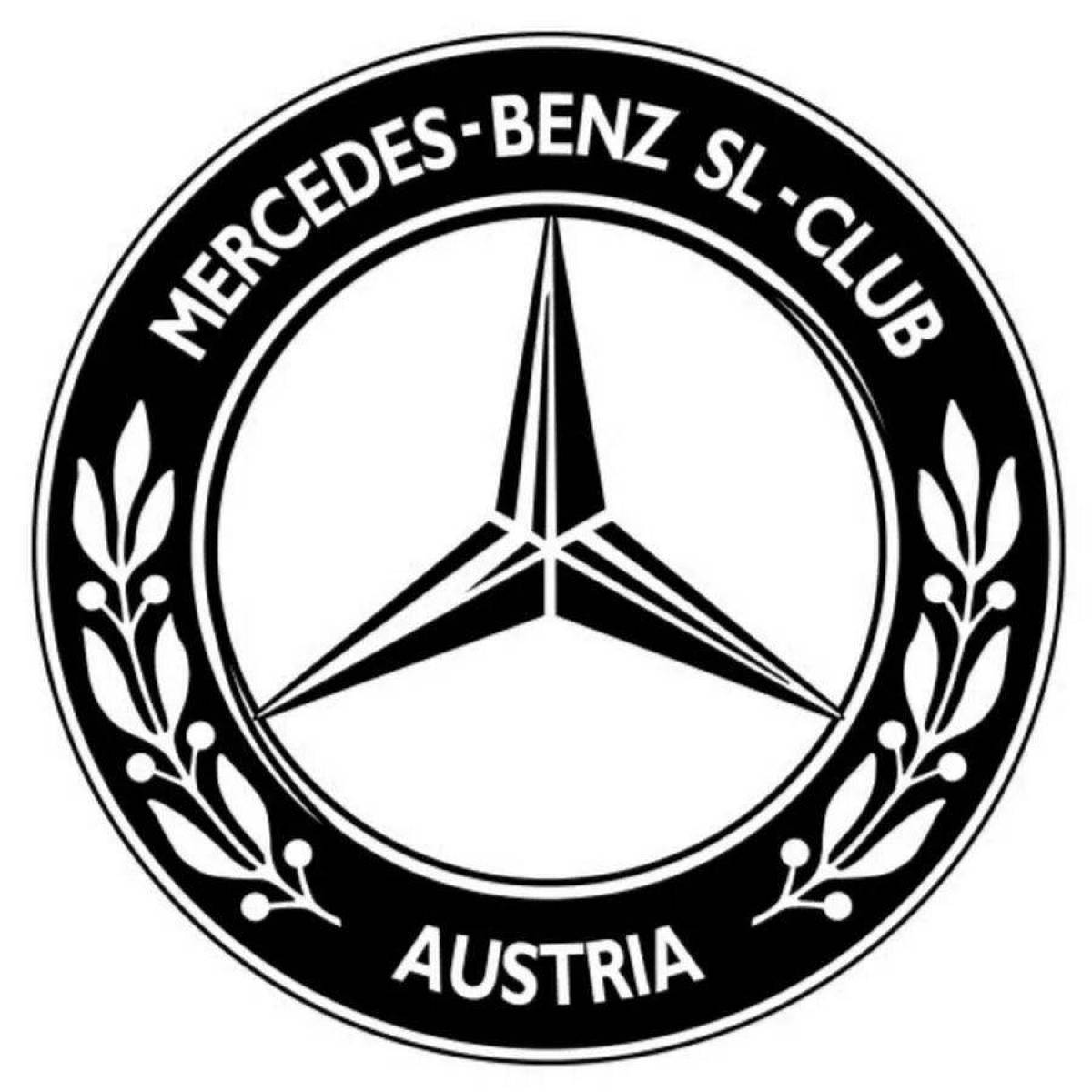 Beautiful coloring mercedes icon