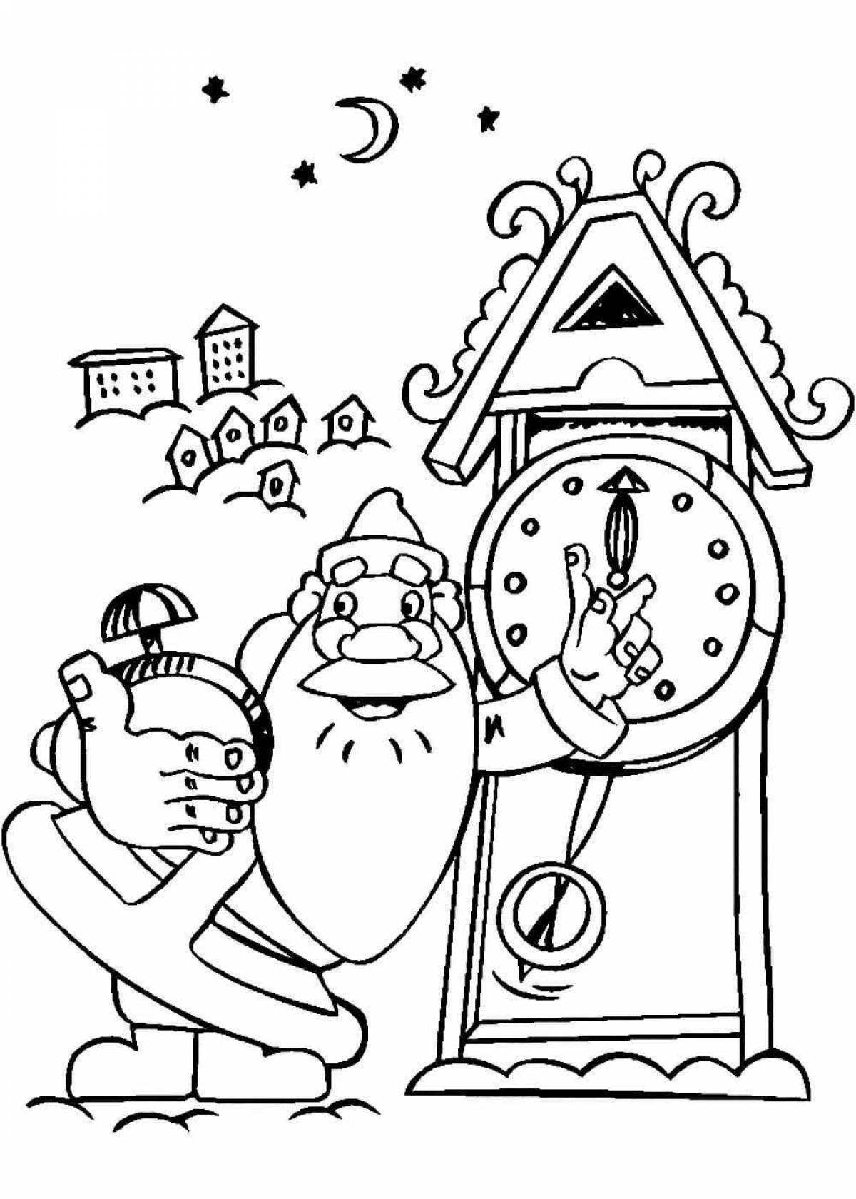 Coloring page of wasted time - unreached