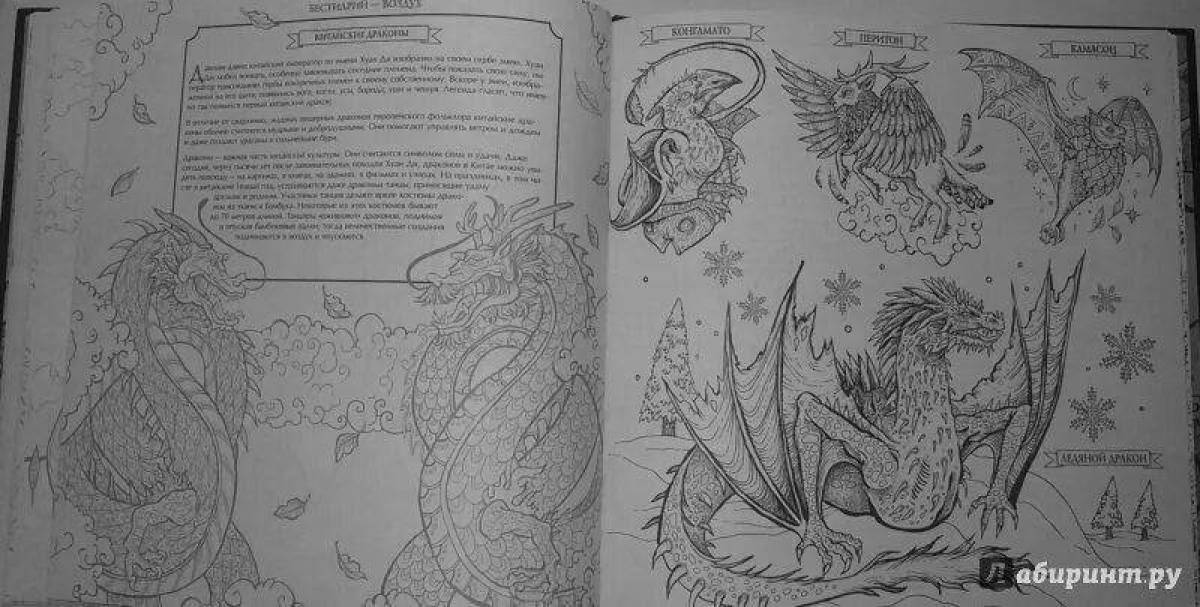 Attractive coloring fantasy creations book