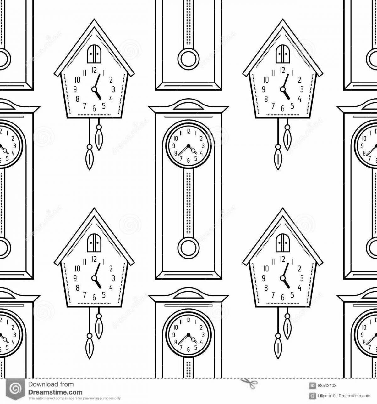 Coloring page royal cuckoo clock