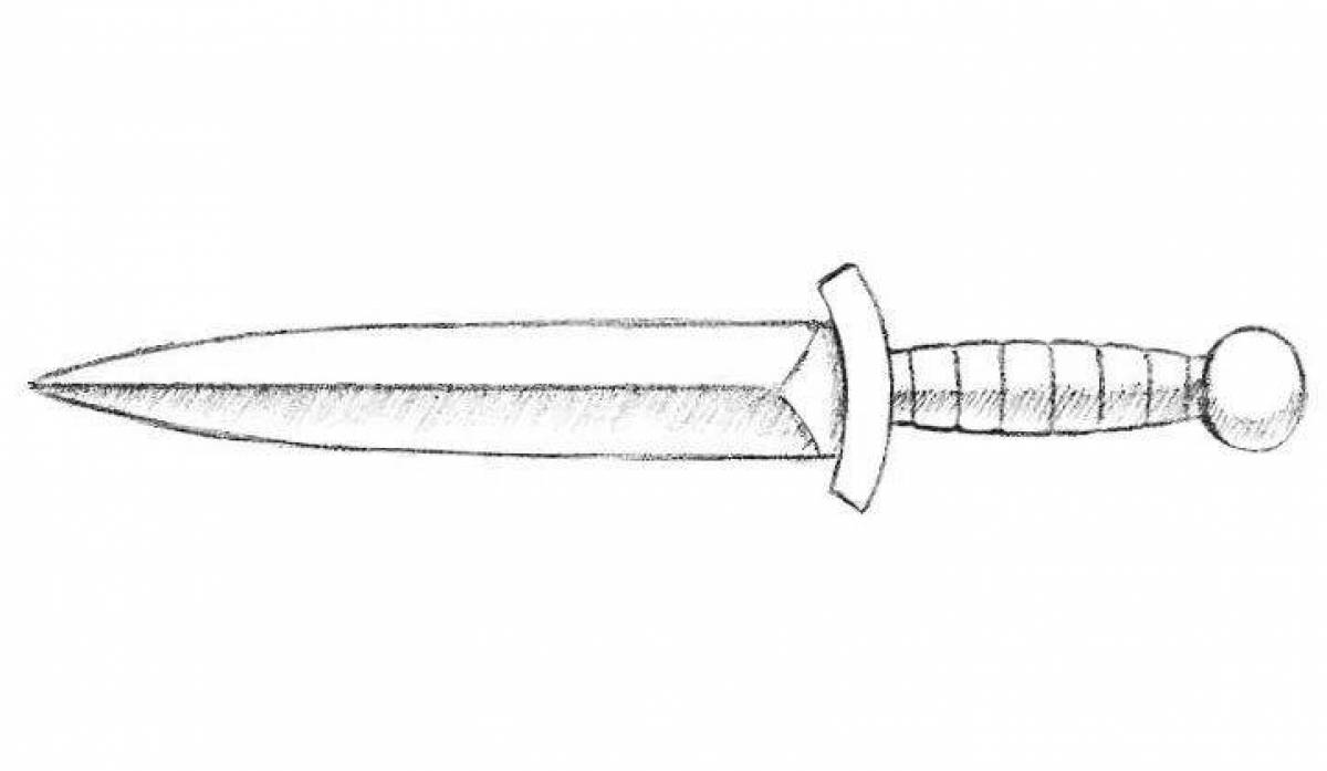 Рисунок ножа карандашом для срисовки