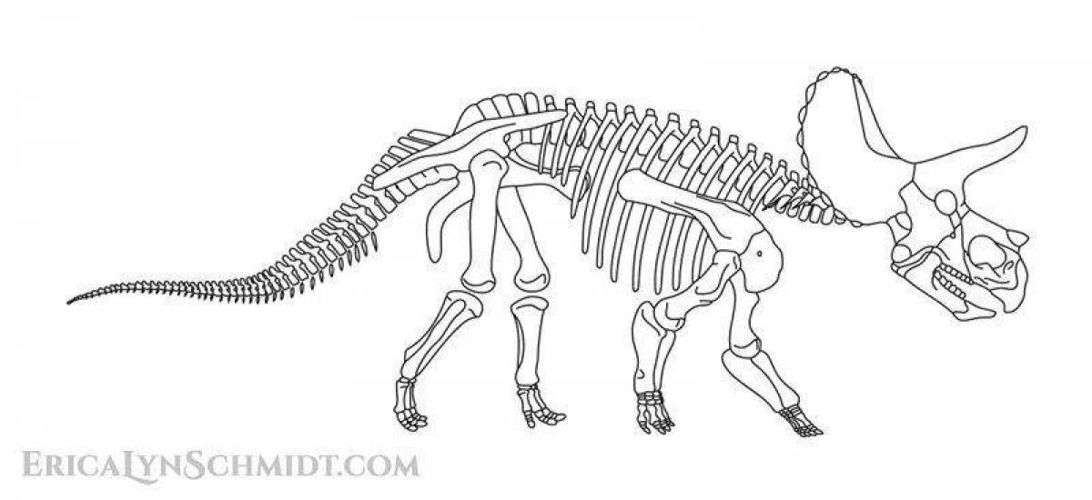 Как нарисовать скелет динозавра видео