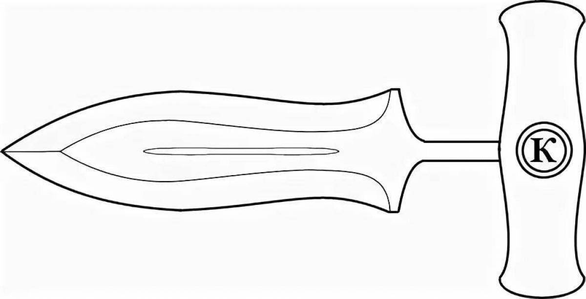 Нож тычки рисунок