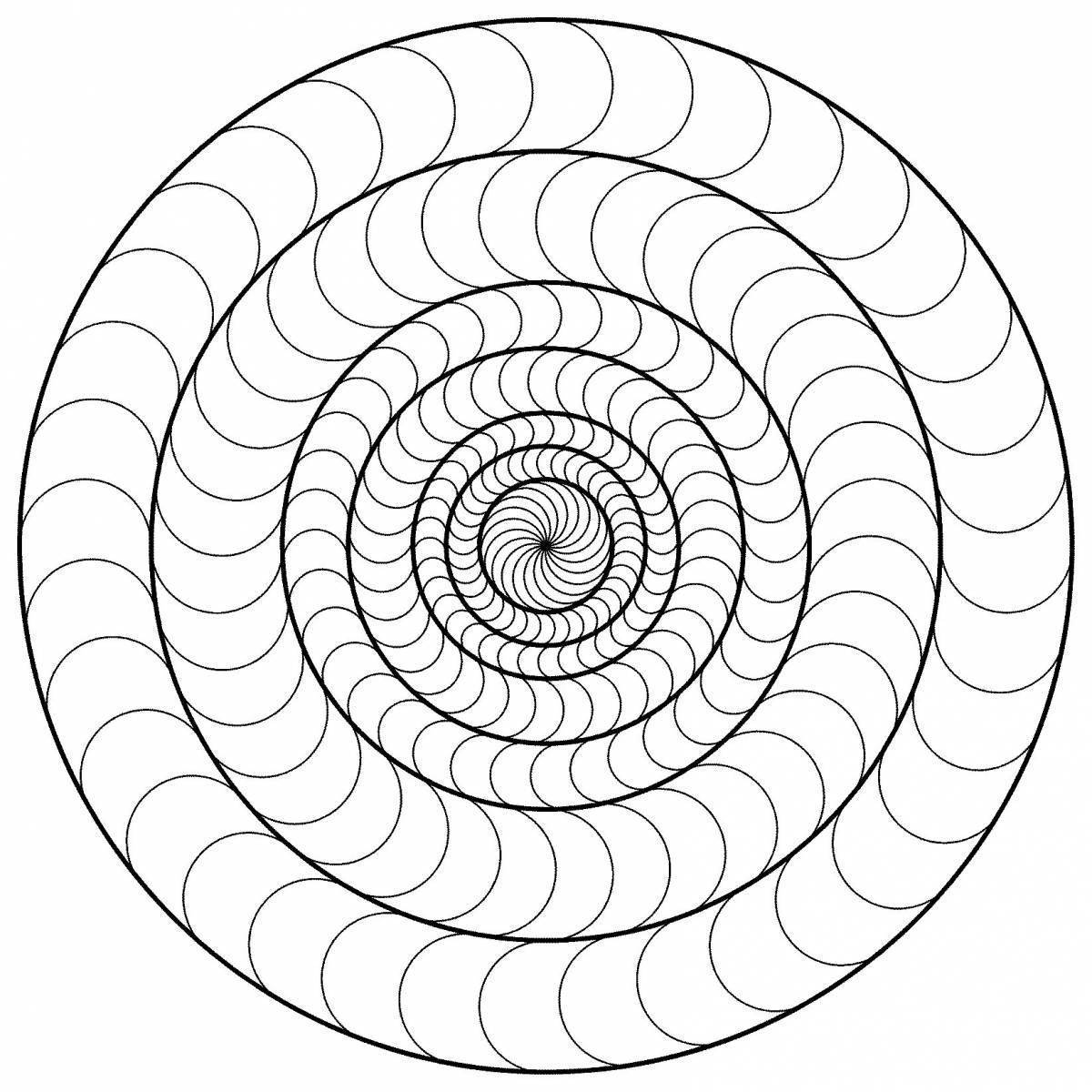 Спиральный рисунок распечатать раскраска