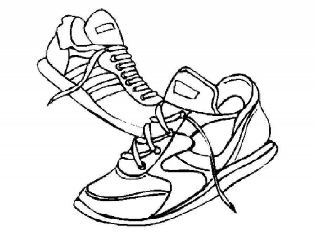 Coloring book fairy sneakers for kids