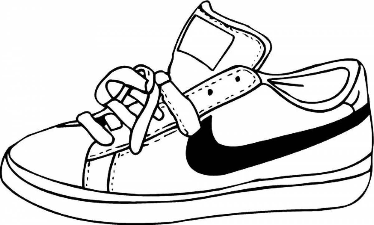 Glorious sneakers coloring for minors