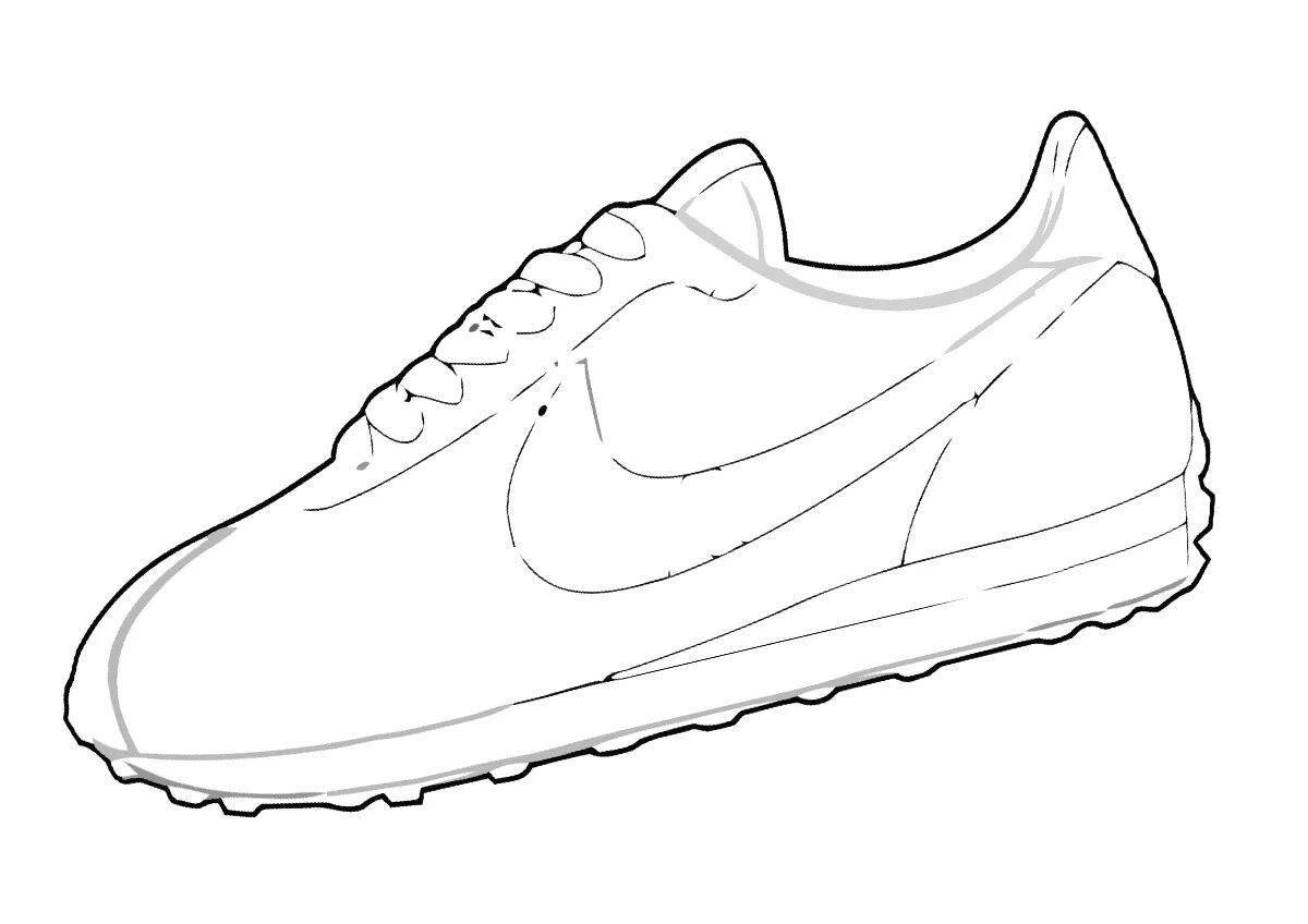 Coloring page great sneakers for kids