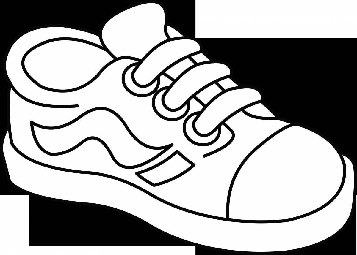 Attractive sneaker coloring for toddlers