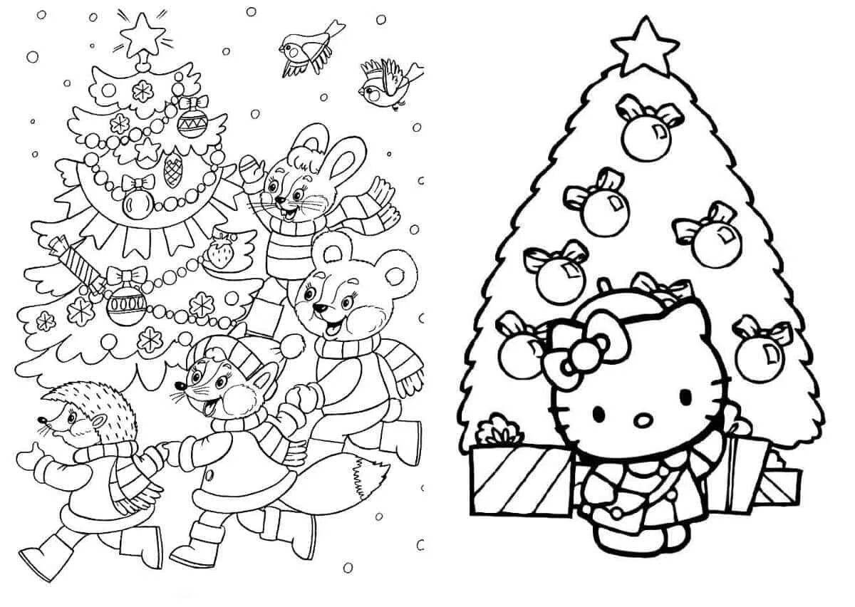 Exciting mega Christmas coloring book