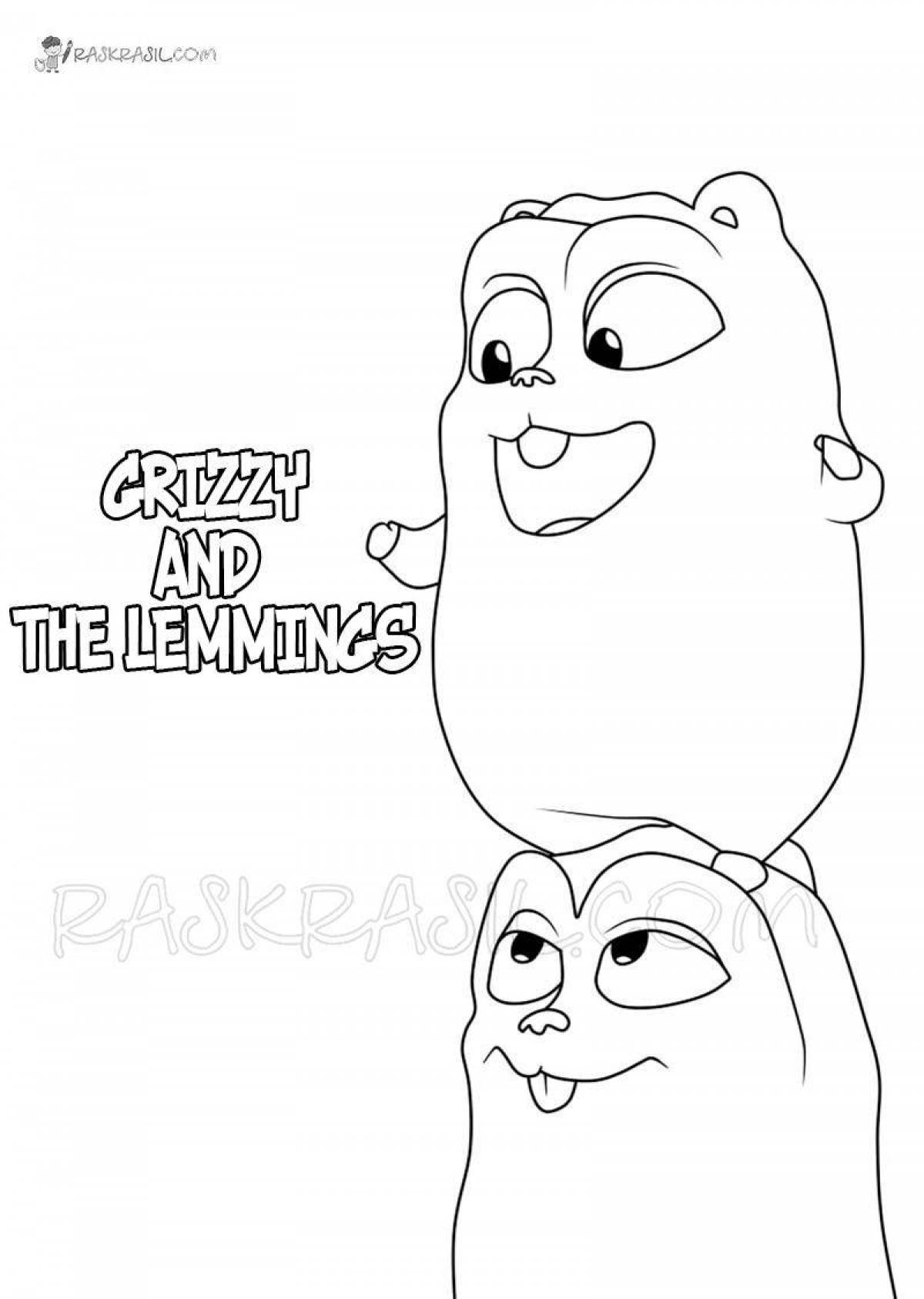 Fun game with grizzlies and lemmings