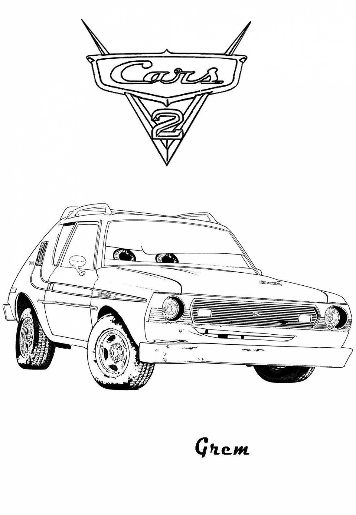 Bright cars from standoff 2 coloring book