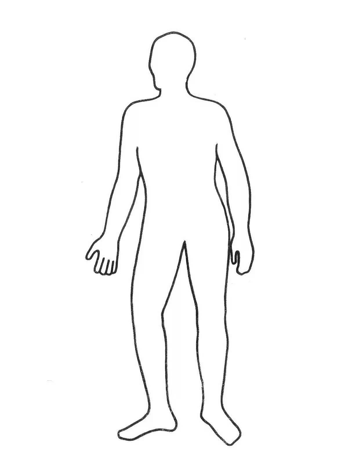 Grand coloring page full body man