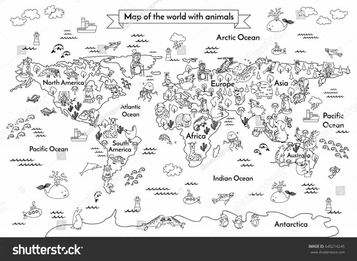 Amazing map of Russia with animals