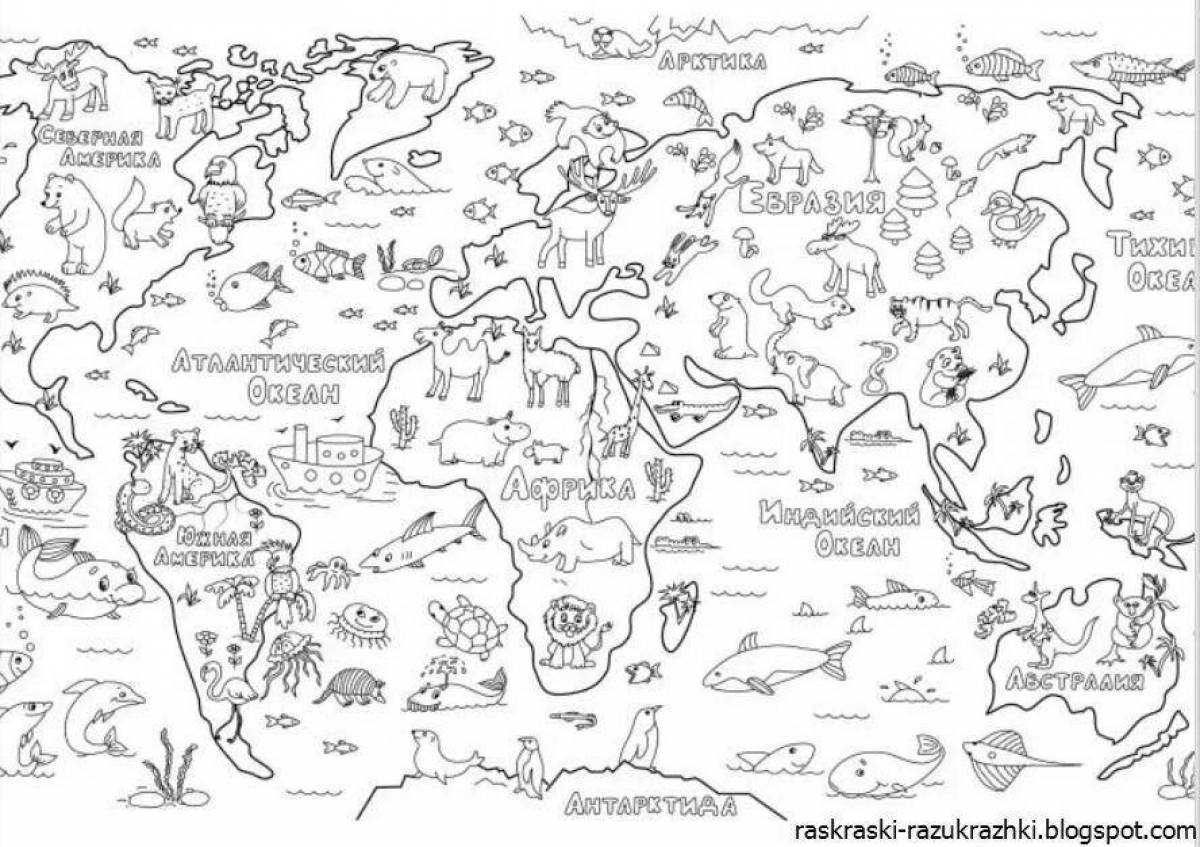 Карта россии с животными #3