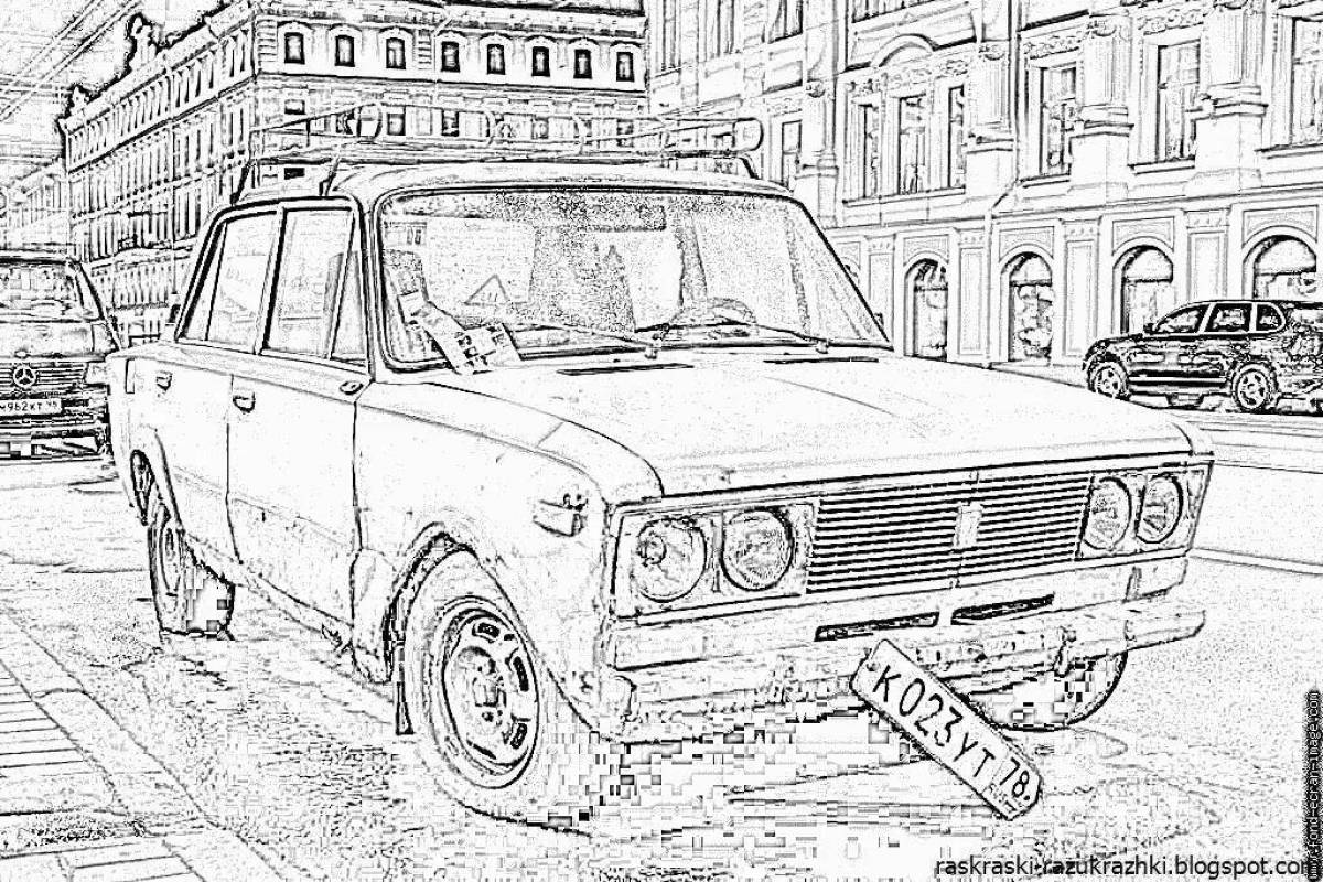 Coloring book gorgeous AvtoVAZ