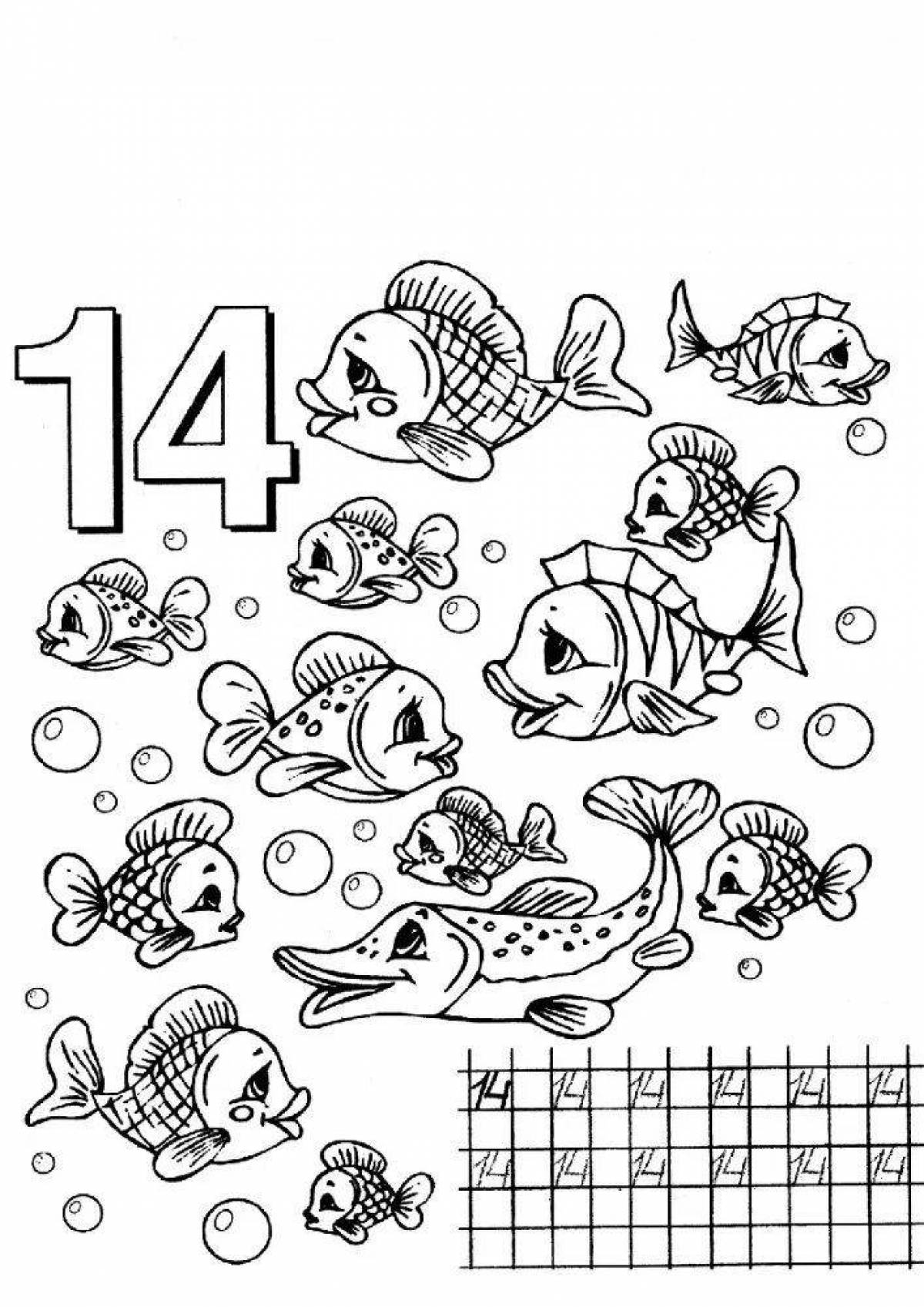 Bright coloring page 14