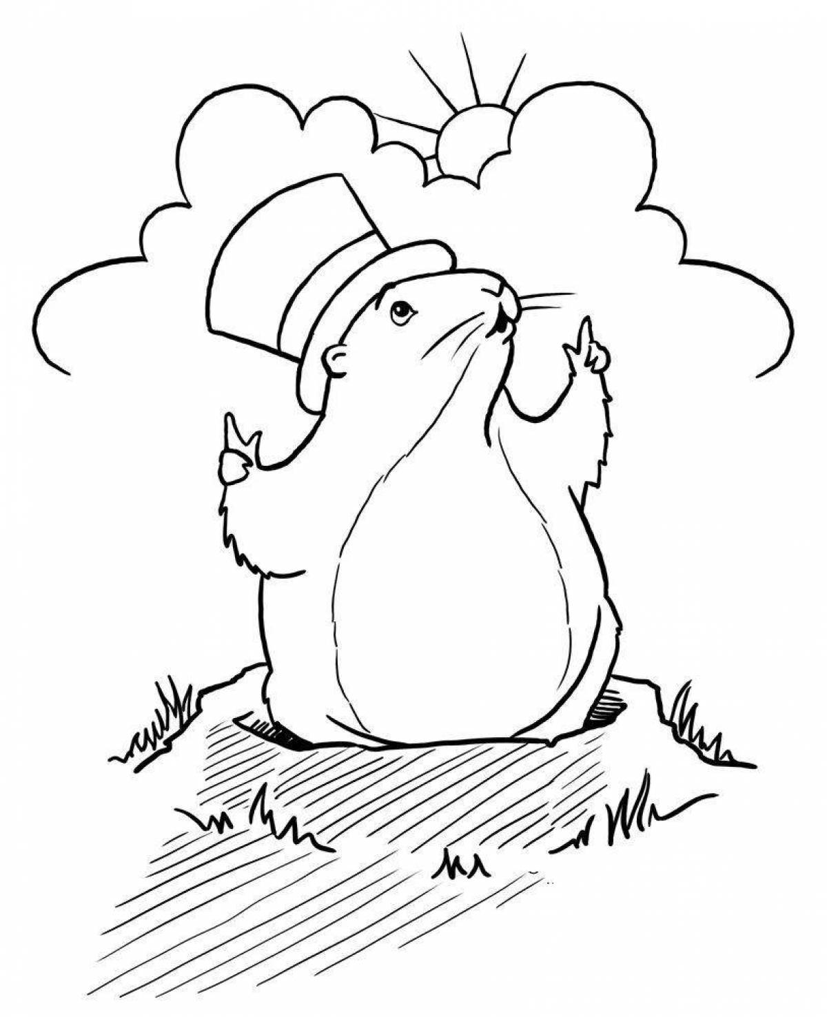 Fairy Groundhog Coloring Page