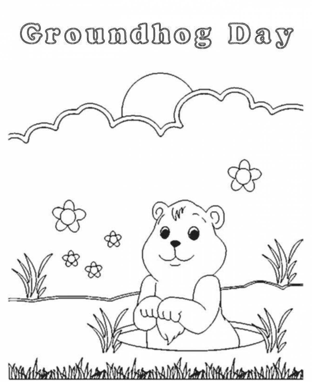 Marmot coloring book