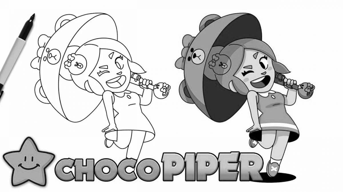 Gorgeous piper coloring page