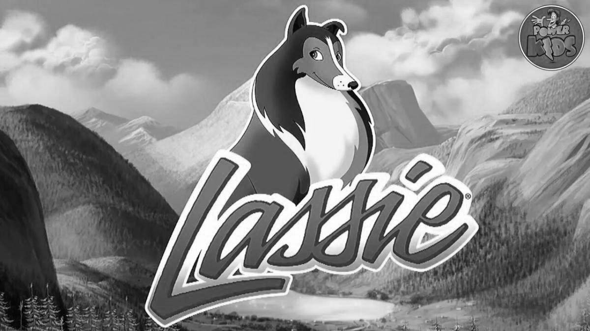 Animated lassie coloring page