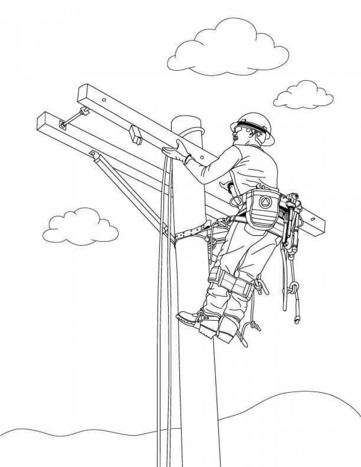 Electrician coloring page