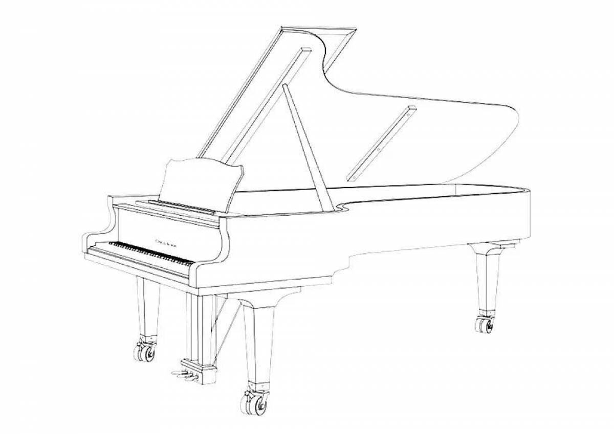 Exciting piano coloring
