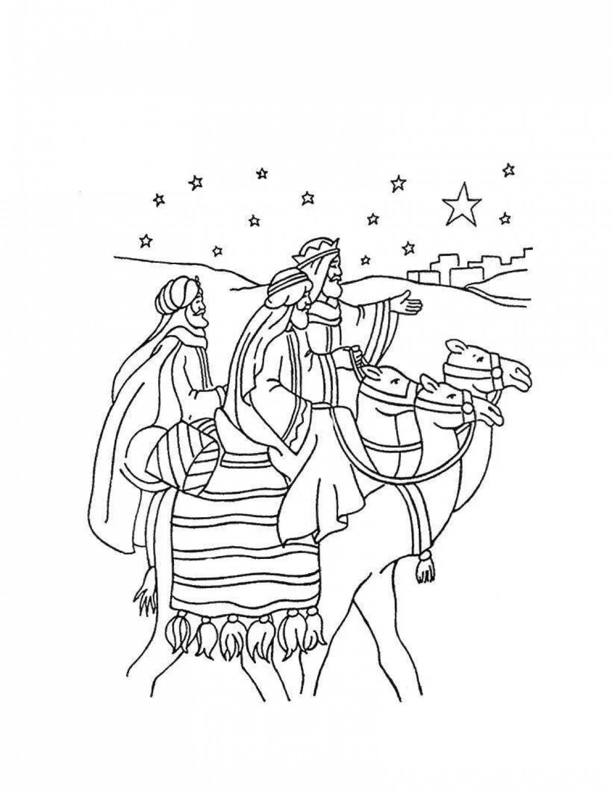 Fabulous Magi Coloring Pages