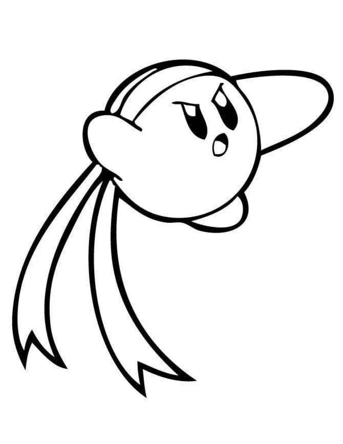 Adorable kirby coloring page