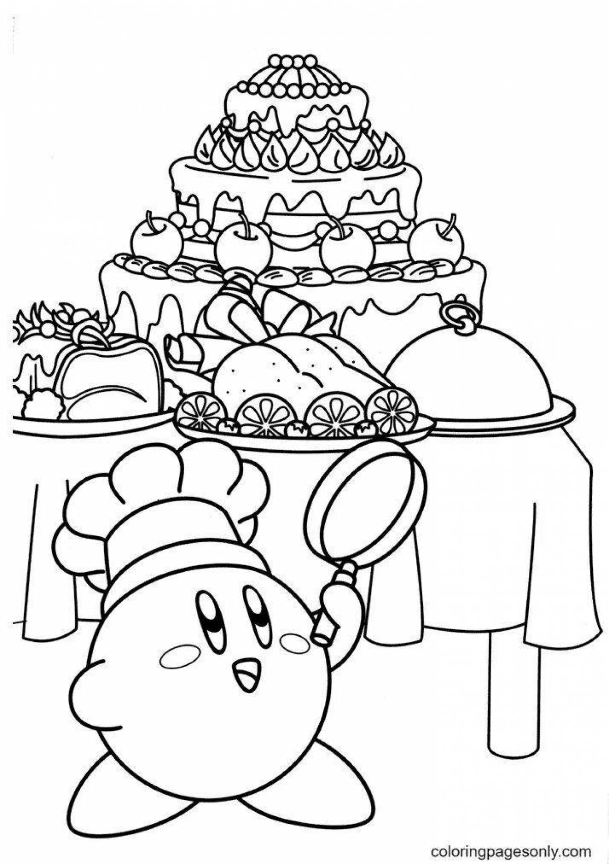 Fearless Kirby Coloring Page