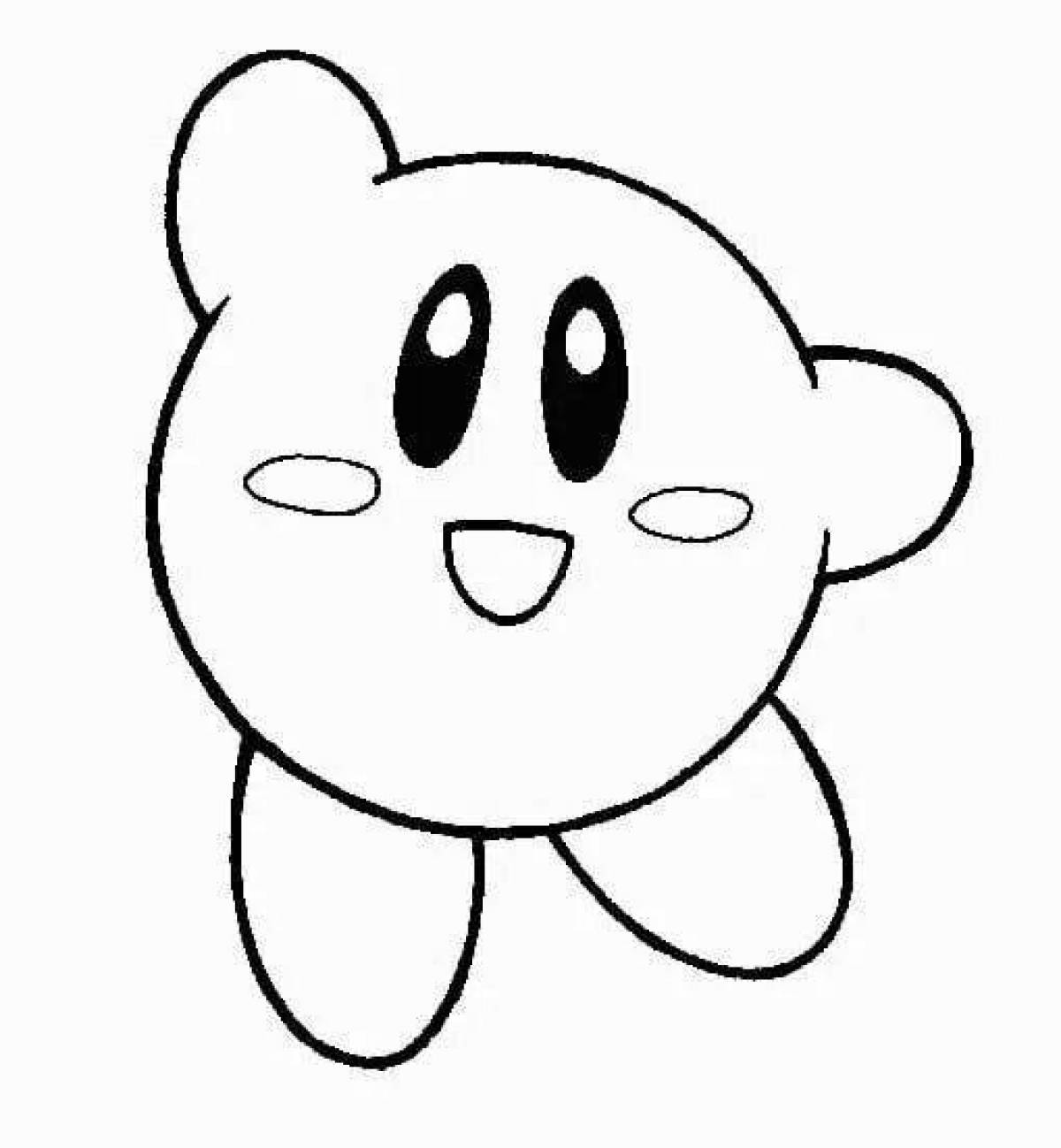 Courageous kirby coloring page