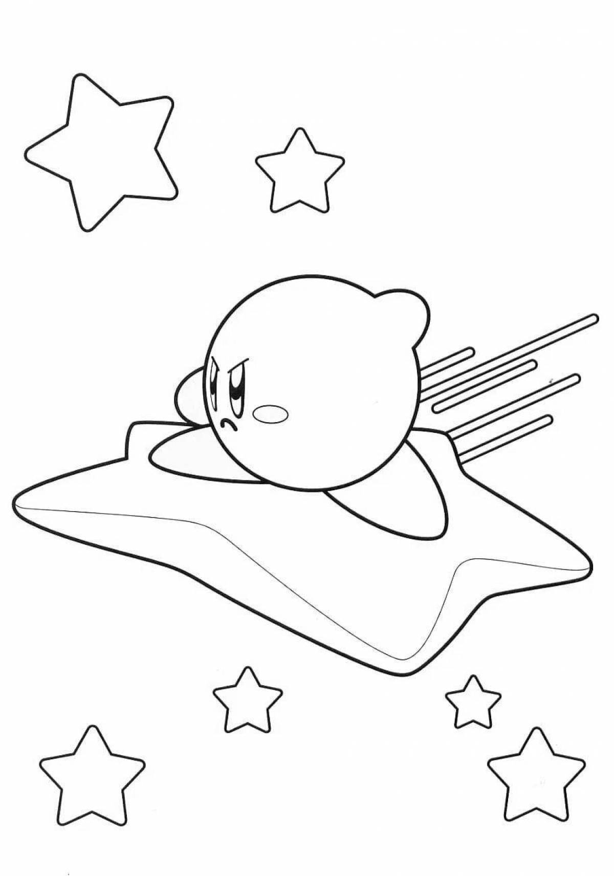 Coloring page energetic kirby