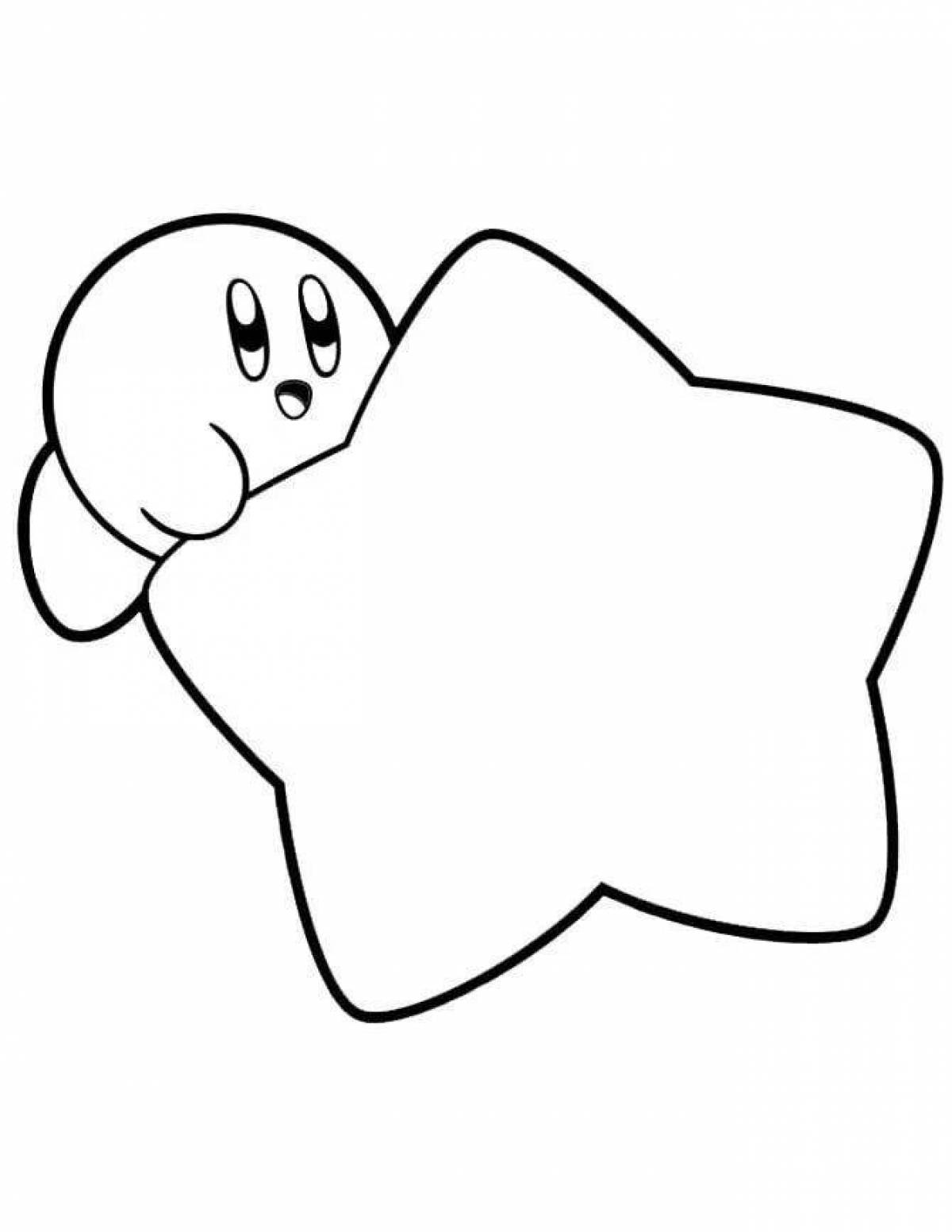 Animated kirby coloring page