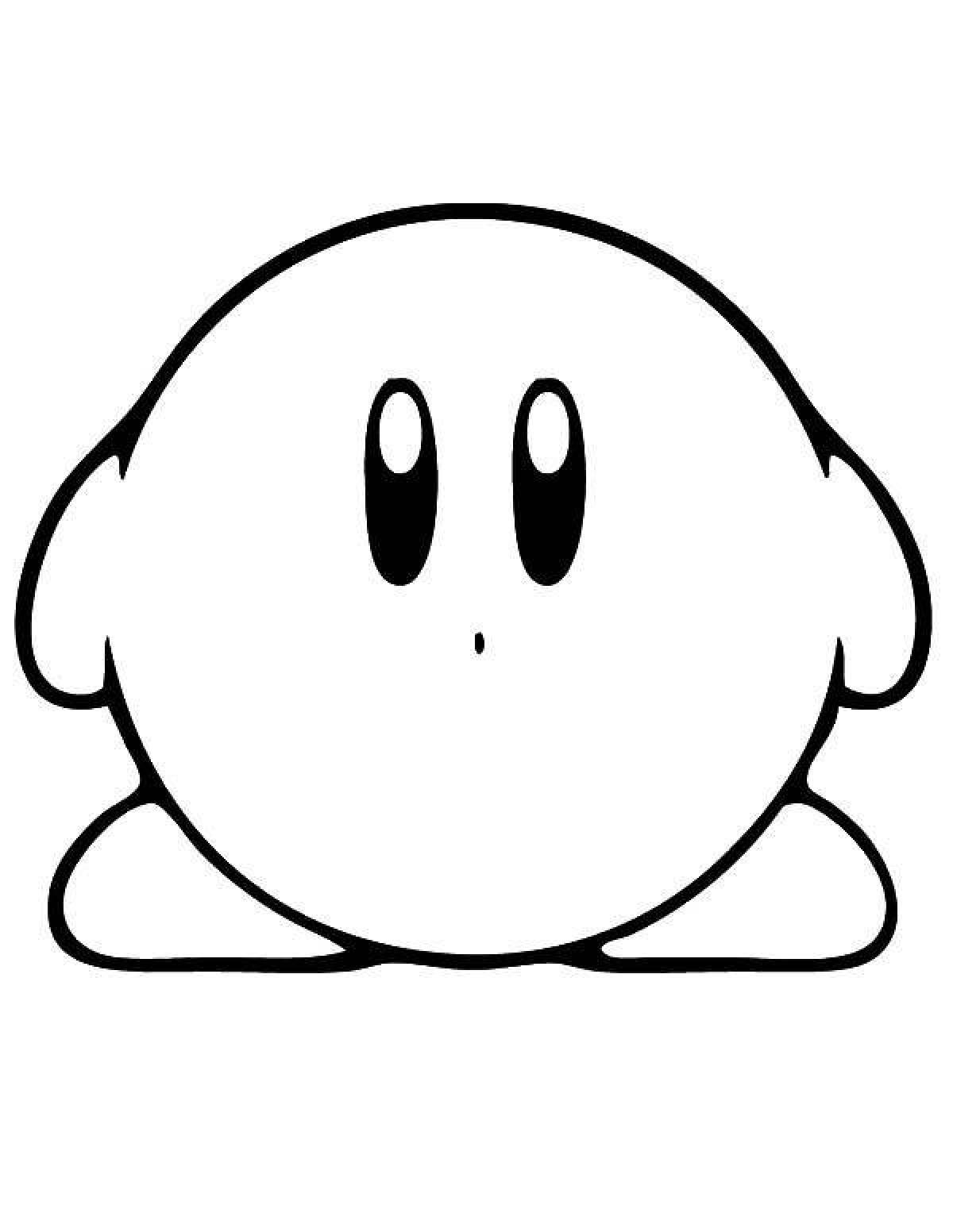 Spicy kirby coloring page